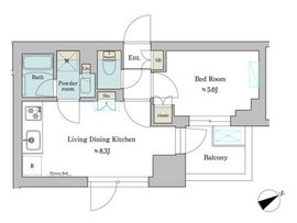 ブリリアイスト門前仲町 704 間取り図