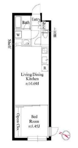 GRAN PASEO代々木上原 (グランパセオ代々木上原) B104 間取り図