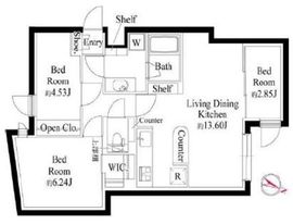 GRAN PASEO代々木上原 (グランパセオ代々木上原) B106 間取り図
