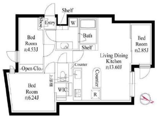 GRAN PASEO代々木上原 (グランパセオ代々木上原) 106 間取り図