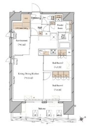 ブランシエスタ浅草蔵前 1507 間取り図