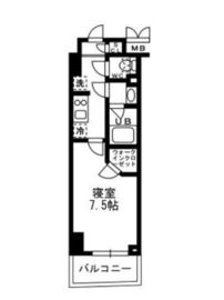 レジディア亀戸 1307 間取り図