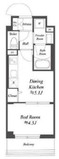 ドゥーエ亀戸Ⅱ 208 間取り図