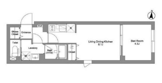 タスキリシェス池上 304 間取り図
