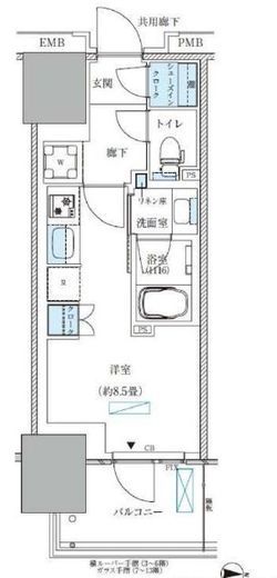 パークアクシス西大島コンフォートスクエア 1308 間取り図