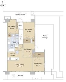 プラウドシティ吉祥寺 6階 間取り図
