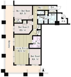 ディアマークスキャピタルタワー 708 間取り図