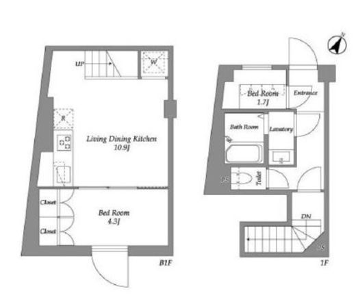 ザ・レジデンス用賀 204 間取り図