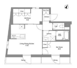 ザ・レジデンス用賀 504 間取り図