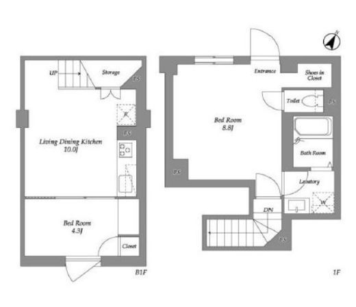 ザ・レジデンス用賀 202 間取り図
