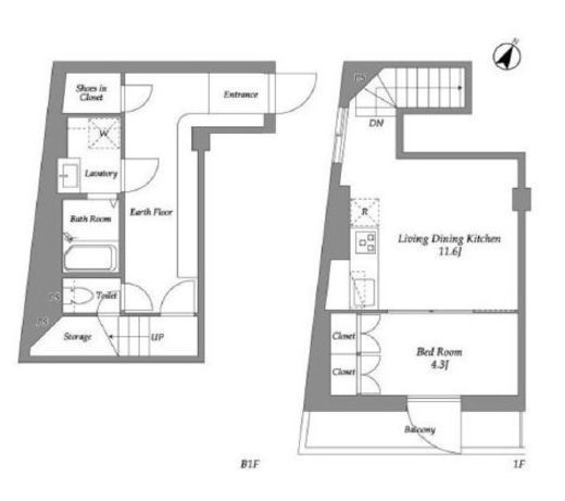 ザ・レジデンス用賀 104 間取り図