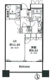 パークタワー目黒 9階 間取り図