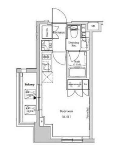 ザ・パークハビオ蕨 405 間取り図