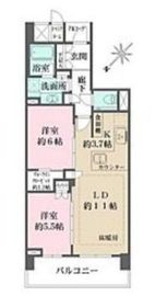 ザ・パークハウス二子玉川ガーデン 3階 間取り図