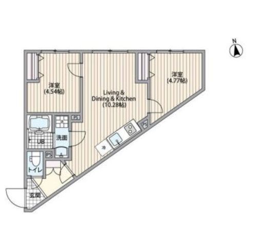 プラティーク代々木上原ウエスト 104 間取り図