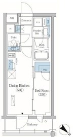 プライムブリス品川旗の台 207 間取り図