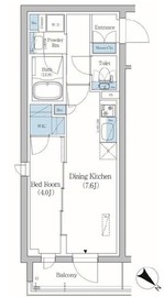 プライムブリス品川旗の台 208 間取り図