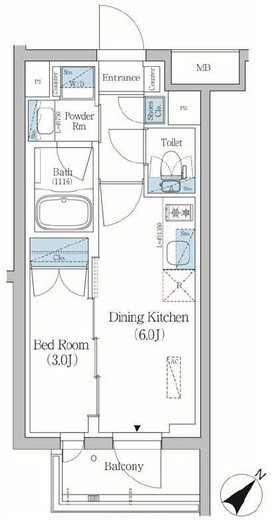 プライムブリス品川旗の台 210 間取り図