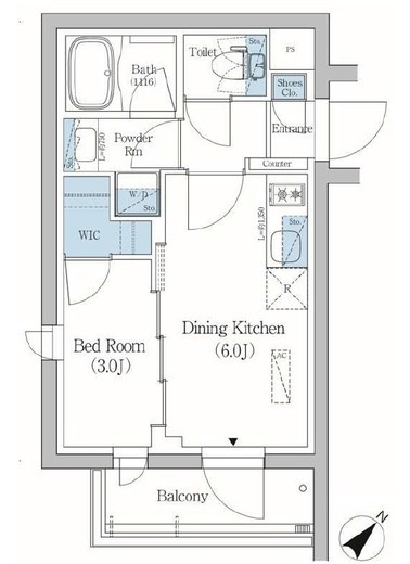 プライムブリス品川旗の台 211 間取り図
