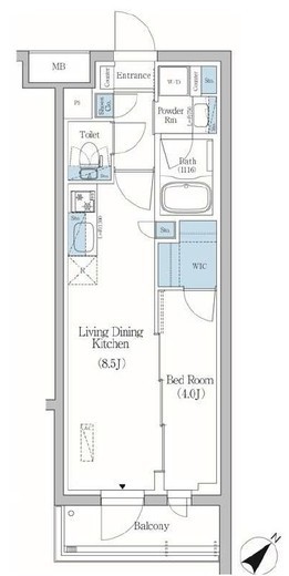 プライムブリス品川旗の台 209 間取り図