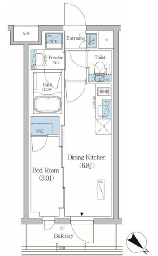 プライムブリス品川旗の台 203 間取り図