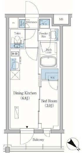 プライムブリス品川旗の台 204 間取り図