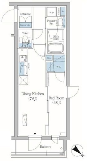プライムブリス品川旗の台 201 間取り図