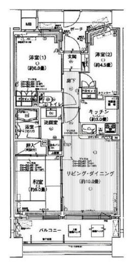ヨコハマオールパークス第二街区 12階 間取り図