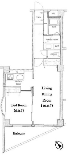 SOCIETY OPUS－ONE・TWO (ソサエティオーパスワン・ツー) 2-302 間取り図
