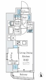 プライムブリス新御徒町 501 間取り図