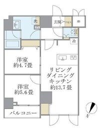 エレミ本蓮沼 406 間取り図