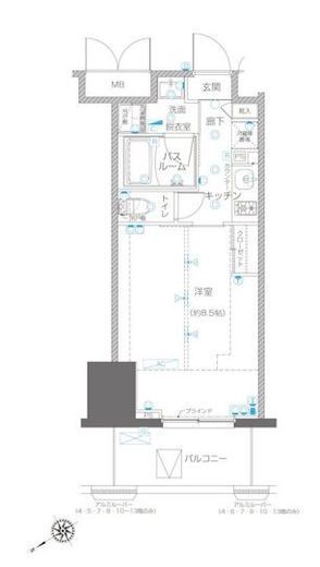 ZOOM川崎EAST 12階 間取り図