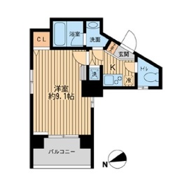 アムス大手町 1003 間取り図