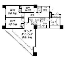 コスモポリス品川 13階 間取り図