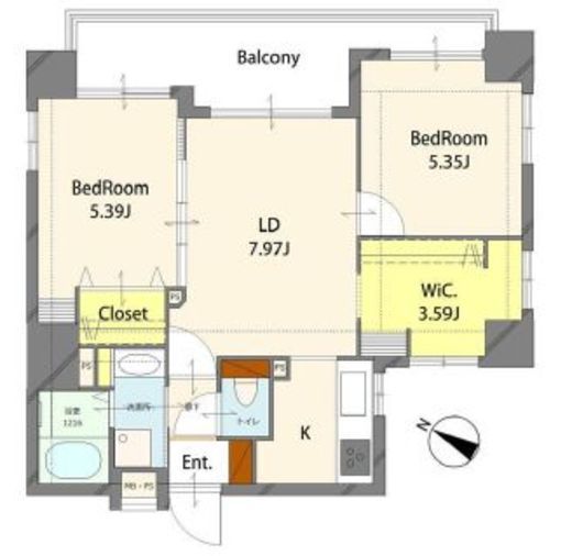 ナイスアーバン中目黒 3階 間取り図