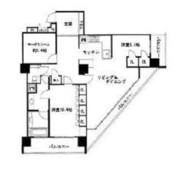 コスモポリス品川 37階 間取り図