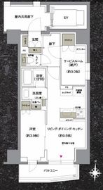 ジェイグランコート上野入谷 1003 間取り図