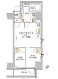 リビオメゾン新宿west 302 間取り図