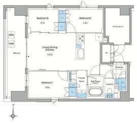 ルフォンプログレ赤羽マークス 1101 間取り図