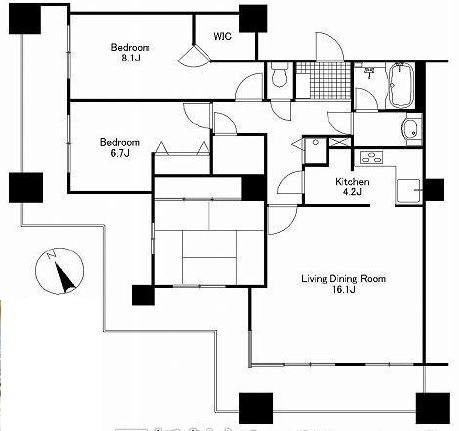 晴海ビュータワー（晴海アイランドトリトンスクエアビュータワー） 21階 間取り図
