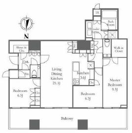 三田ガーデンヒルズ PARK MANSION 7階 間取り図