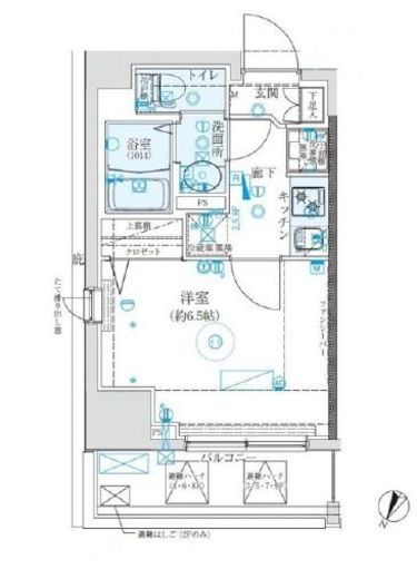 クレイシア西横浜 8階 間取り図