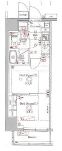 ラフィスタ川崎Ⅵ 604 間取り図