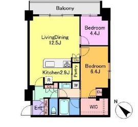 クレド新横浜 1110 間取り図