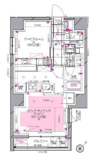 ピアース銀座レジデンス 3階 間取り図