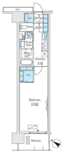 ロイヤルパークス有明 209 間取り図