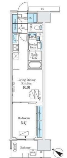 ロイヤルパークス有明 210 間取り図