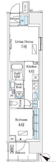 ロイヤルパークス有明 222 間取り図