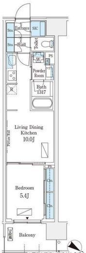 ロイヤルパークス有明 228 間取り図