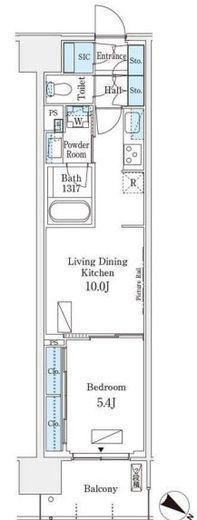 ロイヤルパークス有明 233 間取り図